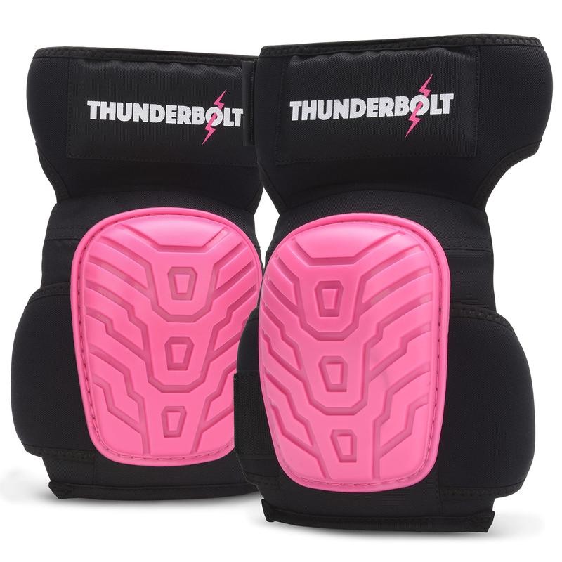 Thunderbolt Womens Knee Pads for Work - Black Design, Comfortable