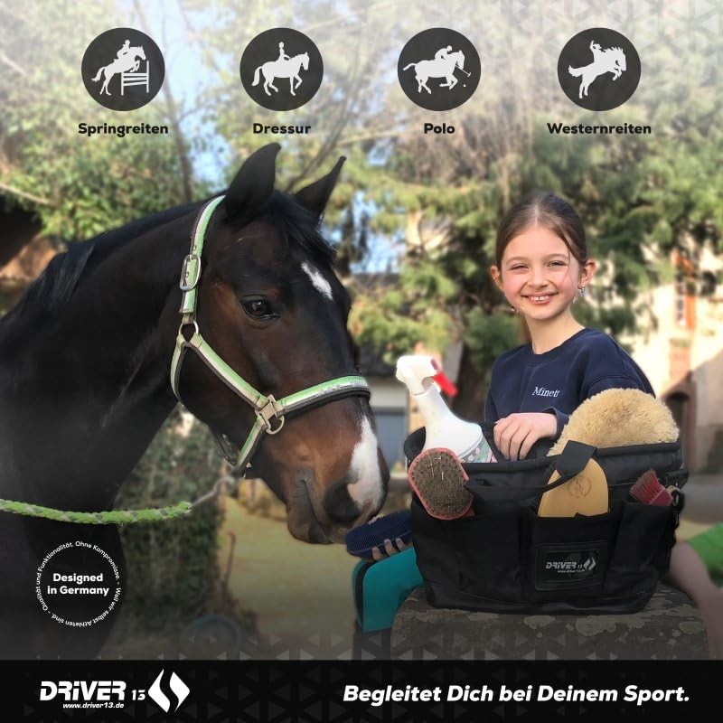 Driver13 Deluxe Grooming Bag for Horses Black
