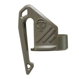 Thyrm Low Profile Carry Clip for Flashlight (LPC Clip, fits Many 1" Diameter Lights, Olive Drab) for Pocket or MOLLE Retention, Made in USA