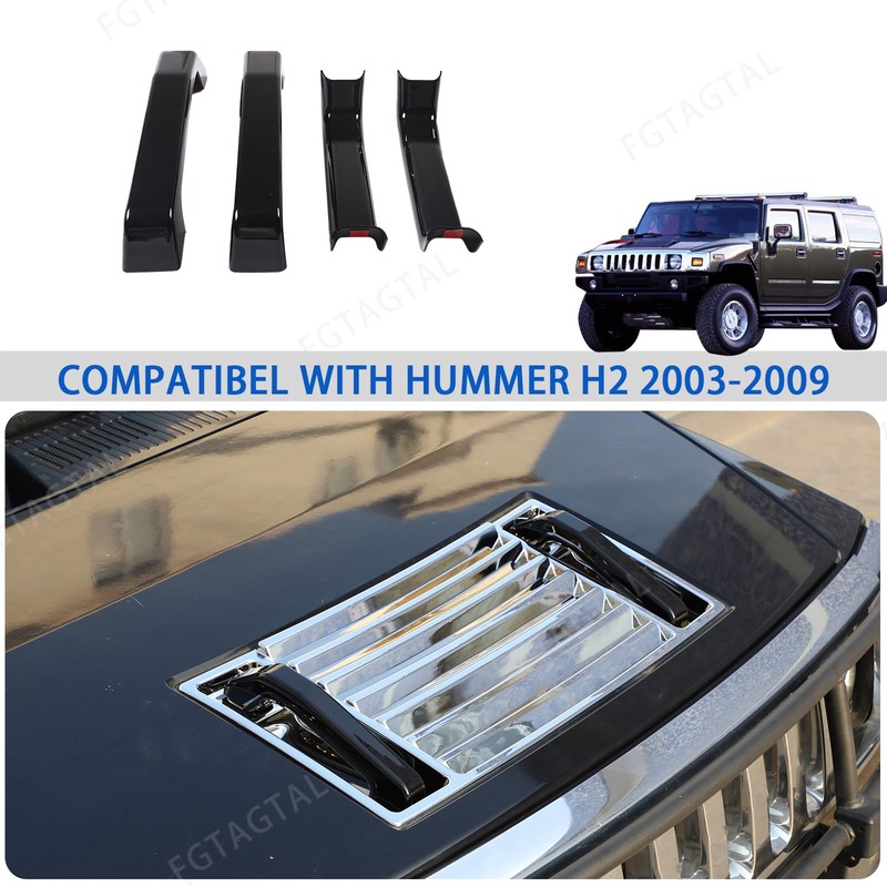 Fgtagtal Hood Deck Vent Panel Trim Compatible with Hummer H2