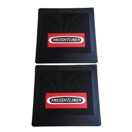 Freightliner 24" x 24" Black Rubber PDT1519 Semi Truck Mud Flaps- Set of 2 with Bolt Kit