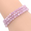 Justinstones Kunzite Natural Gemstone 3pcs 4mm Round Beads Stretch Bracelet
