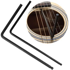 VARMDUKKE 2pcs Guitar Truss Rod Wrench, 2 Sizes Guitar Truss Rod Adjustment Deep or Narrow, Ball End Allen Wrench Guitar Accessories for Martin Acoustic Guitar - Black