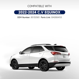 Gefitway Tail Light Assembly Compatible with 2022 2023 2024 Chevy Equinox Taillights-Left Taillamp assy outer with Bulbs for 2024 Equinox LED Type, Left Driver Side, OEM: GM2804153 85132583