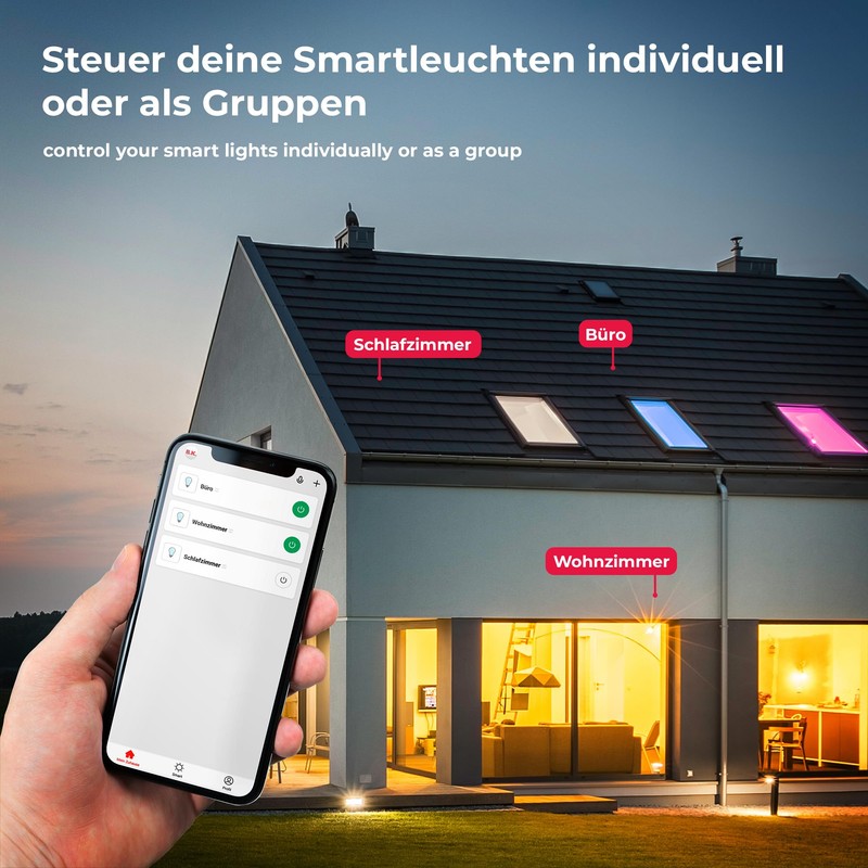 B.K.Licht Smart LED Ceiling Light with App Control and Voice