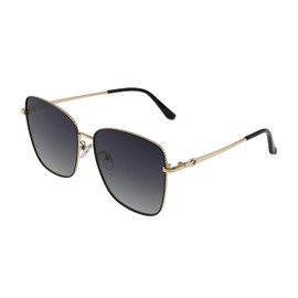 Zealous Charm Square Sunglasses (Gold with Black Gradient Lens)