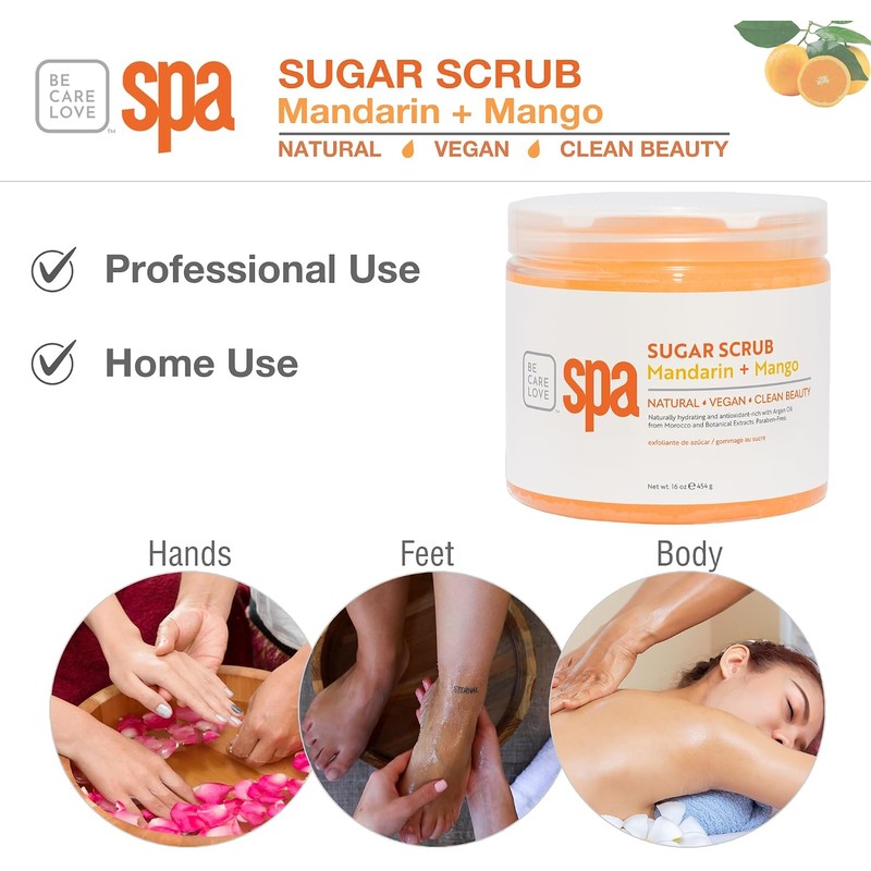 Bcl Spa Mandarin And Mango Sugar Scrub, 16 Ounce