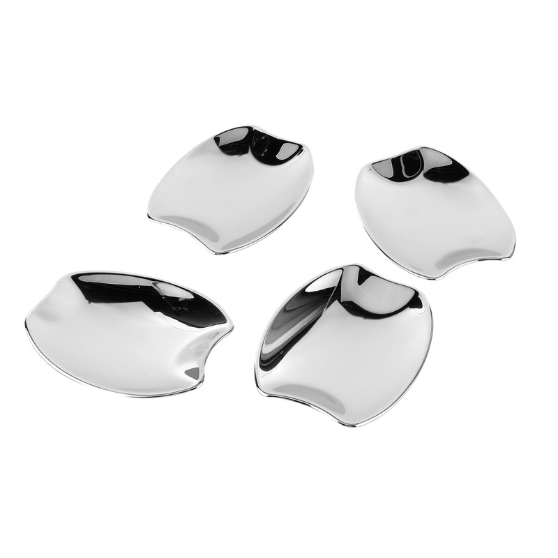 4pcs Side Door Handle Bowl Cover Trim Chrome ABS Fit