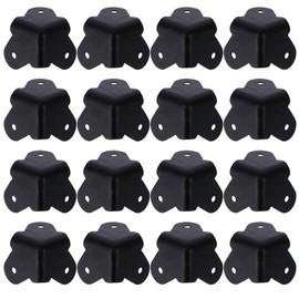 FOMIYES 16pcs Speaker Corner Guards Speaker Cabinet Corner Protectors Angle Corner Protector Rounded Metal Guards for Cabinet Guitar Amplifier Speaker Corner Protector Black Corner Covers