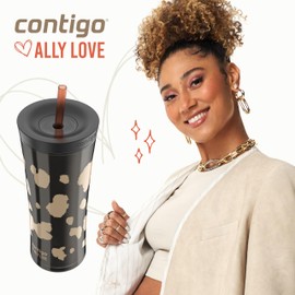Ally Love x Contigo Shake & Go Tumbler, Autoclose, 20oz, Licorice