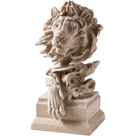 Dwysswyd Regal Lion Sculpture - Exquisite Home Décor and Collectible Figurine, for Men(White)