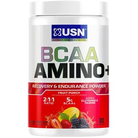USN Suplementos BCAA Amino  Suplemento, ponche de frutas, 11 onzas                                                                                    