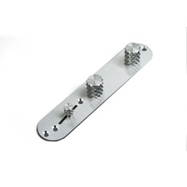 Guyker Stainless Steel Guitar Control Plate with 2 Potentimeter Knobs with 6mm dia. Shaft Pots Oblique Switch Hole Replacement Parts for TELE TL Electric Guitar, TL-030
