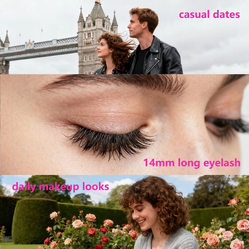 10 Pairs Wispy False Eyelashes Lightweight Faux Mink Eye lashes,