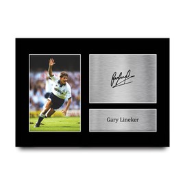 HWC Trading Gary Lineker Tottenham Hotspur Gifts Printed Signed Autograph Picture for Football Fans and Supporters - A4