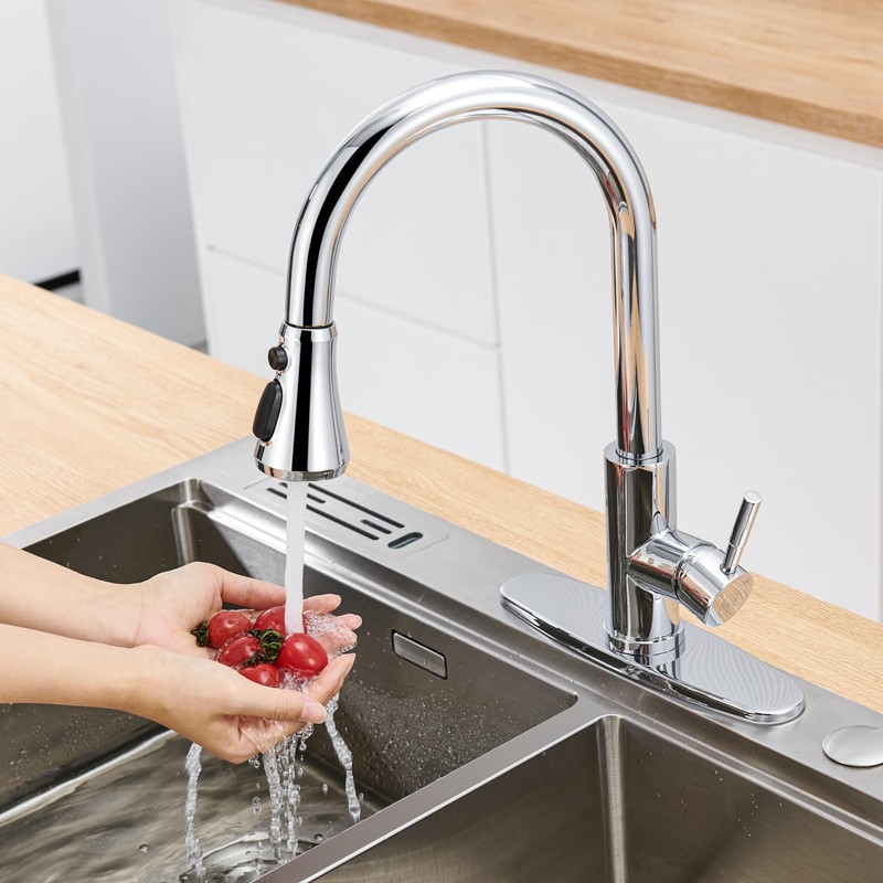 Kitchen Faucet Head Replacement, 3-Function Pull Down Faucet Spray Head