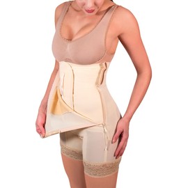 I LOVE SHAPE | Faja Postparto para Mujer con Cintas de Ajuste de Uso Interna (Nude-M) - 1049