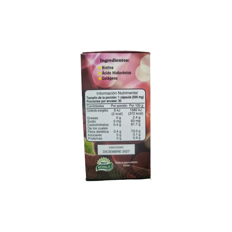 Biotina 60 Capsulas 500mg Antioxidante Naturalin