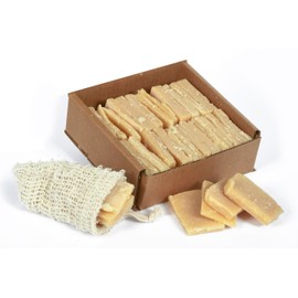 Pure Castile and Artisan Bar Soap Handmade with 100% Fair Trade Organic Oils, Cold Process Cut-offs by BeeTheLight (4 lb Bulk Cut-offs w/Soap Saver Bag, Lavender Castile)