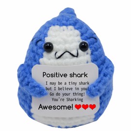 Positive Shark-Easter Basket Essentials Stuffers Shark – Handmade Emotional Cheer Support Positive Funny Pickle Potato Nuggets for Men Women Friends Coworkers, Birthday for Him Her