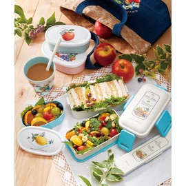 Skater PFLW4AG-A Bento Box, Peter Rabbit 20.3 fl oz (600 ml), Antibacterial, Fluffy, Dome-Shaped Lid, 2 Tiers, Made in Japan