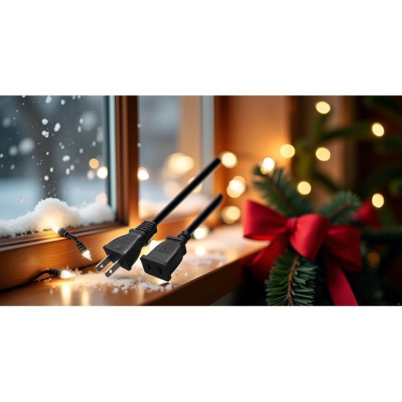 Toptekits 2-Pack USA Outlet Saver Power Extension Cord Cable 125V