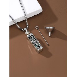 Swordgod Tree Of Life Urn Necklace For Ashes with Abalone fpr Men Women 925 Sterling Silver Cremation Memorial Necklaces For Ashes Father's Day Mother's Day Birthday Gifts for Mom Dad Brother Son