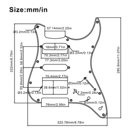 SSH-Coil Splitting Electric Guitar Pickguard Two Mini Humbucker + ONE 4 Coil Pickup High Output-(9K/9K/18K) Loaded Prewired Scratchplate (Abalone Pearl, SSH)