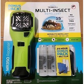 Thermacell MR350 Portable Mosquito Repeller, # MR350VMI (2 Carts, 6 Mats) Bundle