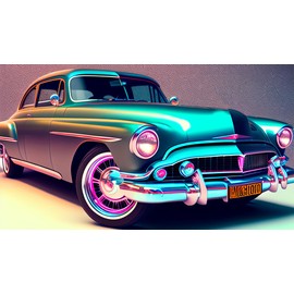 NUFTVI Diamond Art Kits, Vintage Car, 12x16 inches, Beautiful Diamond Art Painting, Digital Kit, Full Drill, Relaxing Art Craft Kit for Adults