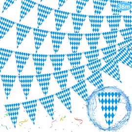 36 m Oktoberfest Pennant Garland, Oktoberfest Garland Banner, Oktoberfest Garland Party Bunting, Oktoberfest Bavarian Decoration, Outdoor Indoor Decoration, Bavaria, Each Pennant 30 x 45 cm