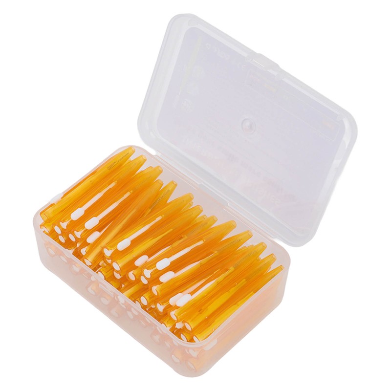 60Pcs Interdental Brush Practical Slim Braces Cleaner with PP Handle