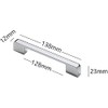 MACHSWON 5pcs Door Handles 128mm Hole Center Bright Chrome American