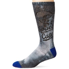 K. Bell Men's Conversation Piece Novelty Crew Socks, space Case (Charcoal), Shoe Size: 6.5-12
