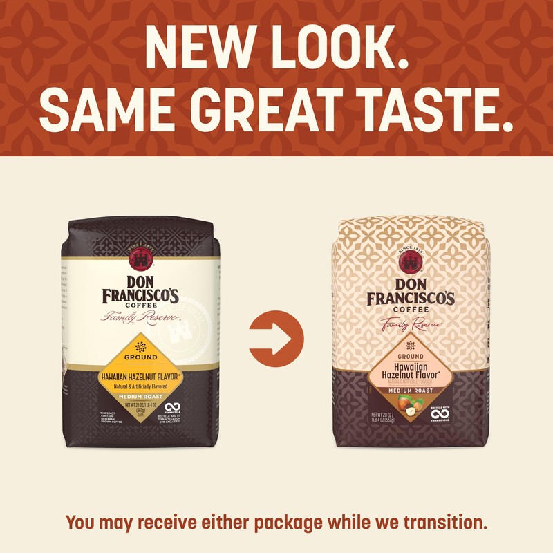 Don Francisco's Hawaiian Hazelnut Ground Coffee, Medium Roast – 100%