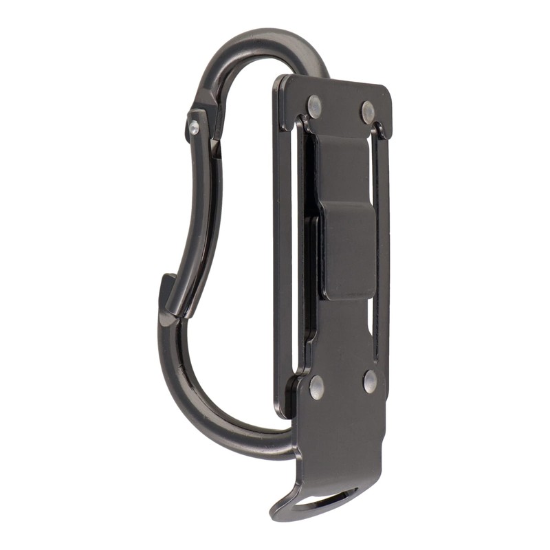 Sankyo Corporation DBLTACT Adjustable Carabiner Tool Holder Steel Gunmetal DT-THM-811G