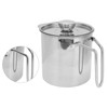 Stainless Steel Oil Filter Pot with Handle Kitchen Grease Container