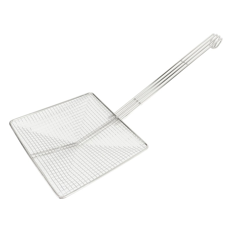 Stainless Steel Square Strainer Skimmer Ladle for Cooking Frying Kitchen