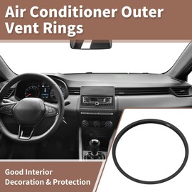 HEROFFIX Set of 4 A/C Decoration Air Conditioning Outer Vent Rings Cover for Toyota Tacoma 2016-2022 Car Interior Trim Replacement Accessory Black