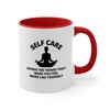 Flairy Land Meditation 2Tone Mug 11oz Red -Self Care Doing