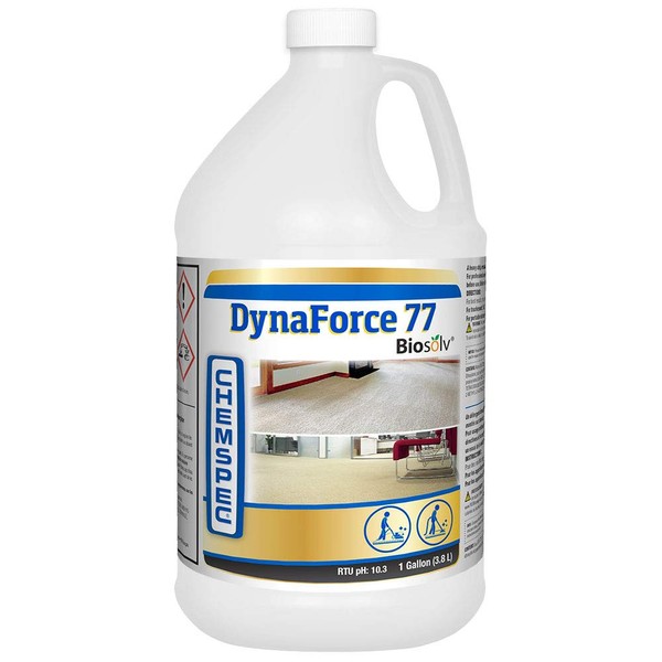Chemspec Dynaforce 77 with Biosolv, Professional Carpet Cleaning Detergent for Commercial and Residential Carpet, 1 Gal (C-LF771G)