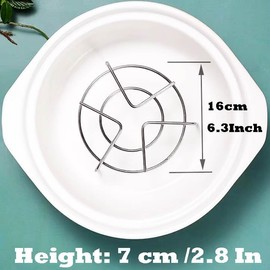 Steam Rack, 2.8" Tall Trivet for Instant Pot 3 Qt, Heavy Duty 18/8 Stainless Steel Steamer Rack Fit Pressure Cooker for Instant Pot Egg Food Stand Air Fryer Rack (6.4" Round - 2 Pcs)