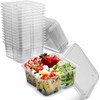 MT Products Plastic 4 Compartment Bento Box 6" x 2"