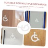 GRIRIW Wall Sticker Disabled Wheelchair Restroom Sign Elegant Design for