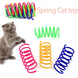 Sluswallow 4Pcs Kitten Spring Toy,Indoor Hunting Toy,Cats Playful Coil Toy Interactive Small Cats Safe Chasing Toy Small Cat Gift Cat Spring Toy, Cat Spring Toy,Playful Coils for Kitten,Toys