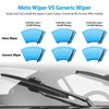 METO T6 Silicone Windshield Wiper Blades, 22 and 16 inches