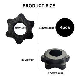 ShiningUU Dumbbell Clips 4-Pack Universal Barbell Clips | Weightlifting Weight Clips | Hex Nut Spinlock Collars for Weight Lifting | for Women and Men Home Gym Exercise Workout