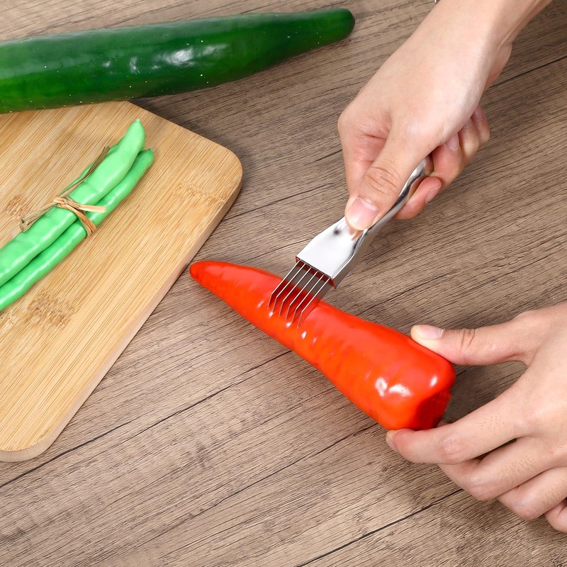 Green Onion Knife with Stainless Steel Blade,Garlic Slicer,Green Onion Slicer