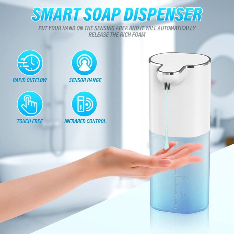 Automatic Soap Dispenser, Auto Soap Dispenser Touchless 400ml/14.1oz Usb Hand