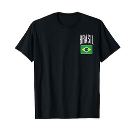 Brasil Flag Brazilian Football Soccer Fan Men Women Kids T-Shirt